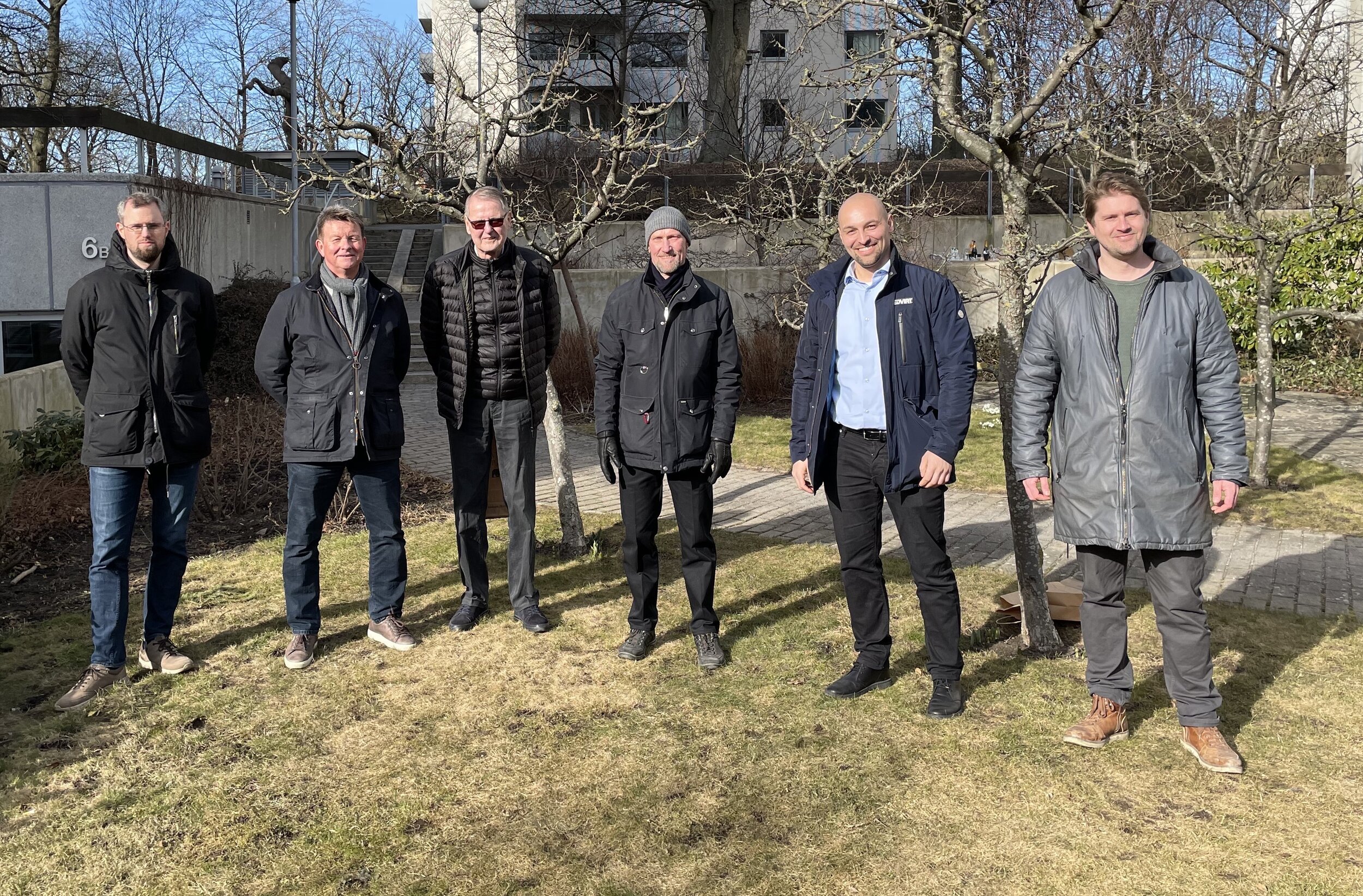Från vänster: Petter Börjsson, Lars-Göran Dahlqvist, Jan E. Liljeqvist, Tommy Ellison, Tomislav Rogan och Eric Odkrans.