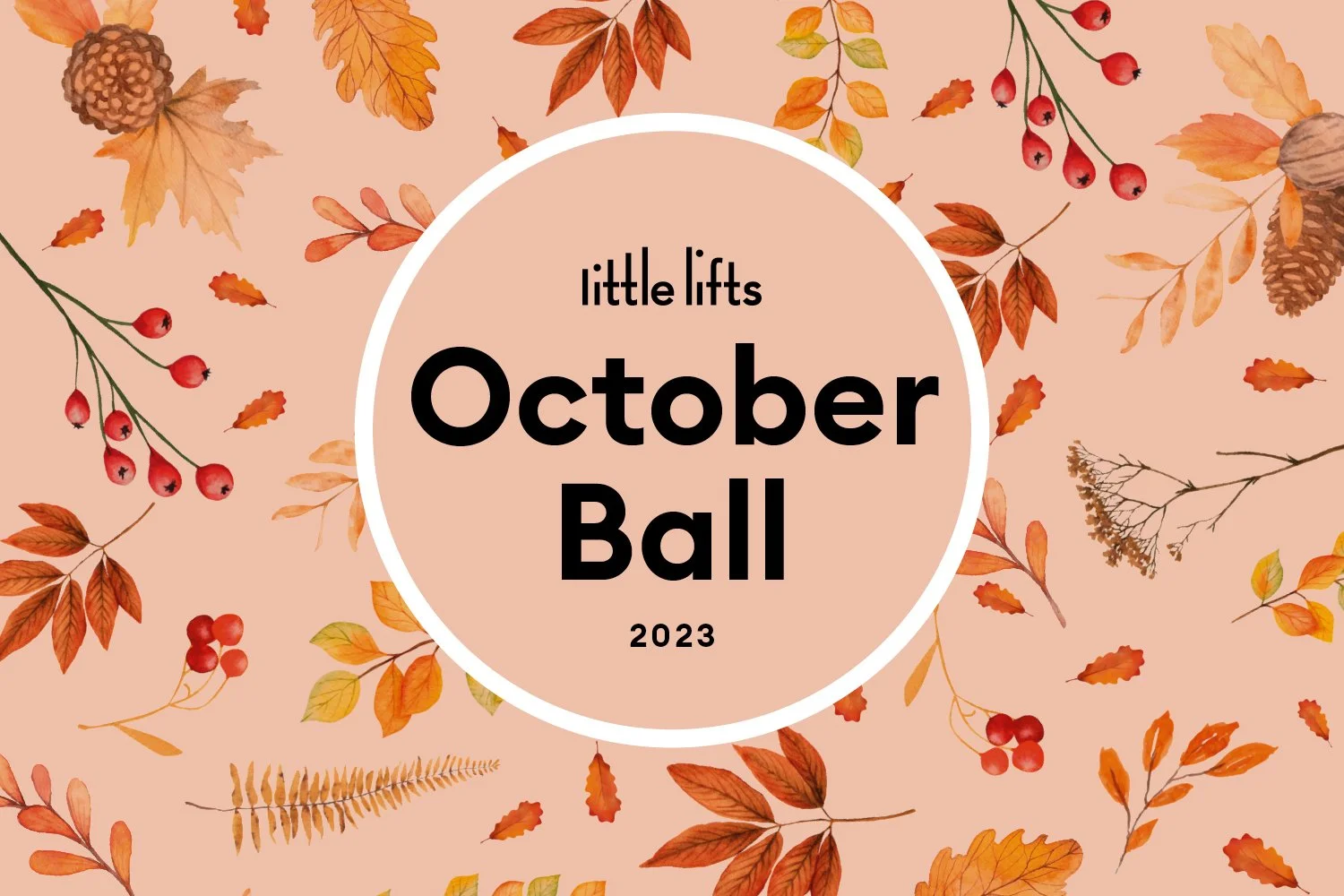  Design of booklet, table plan and cards for Little Lift’s October 2023 fundraising ball. 