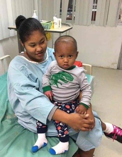 Ranveer and his mom, Shevon, visit GPHC upon their arrival in Guyana for a brief health checkup. 