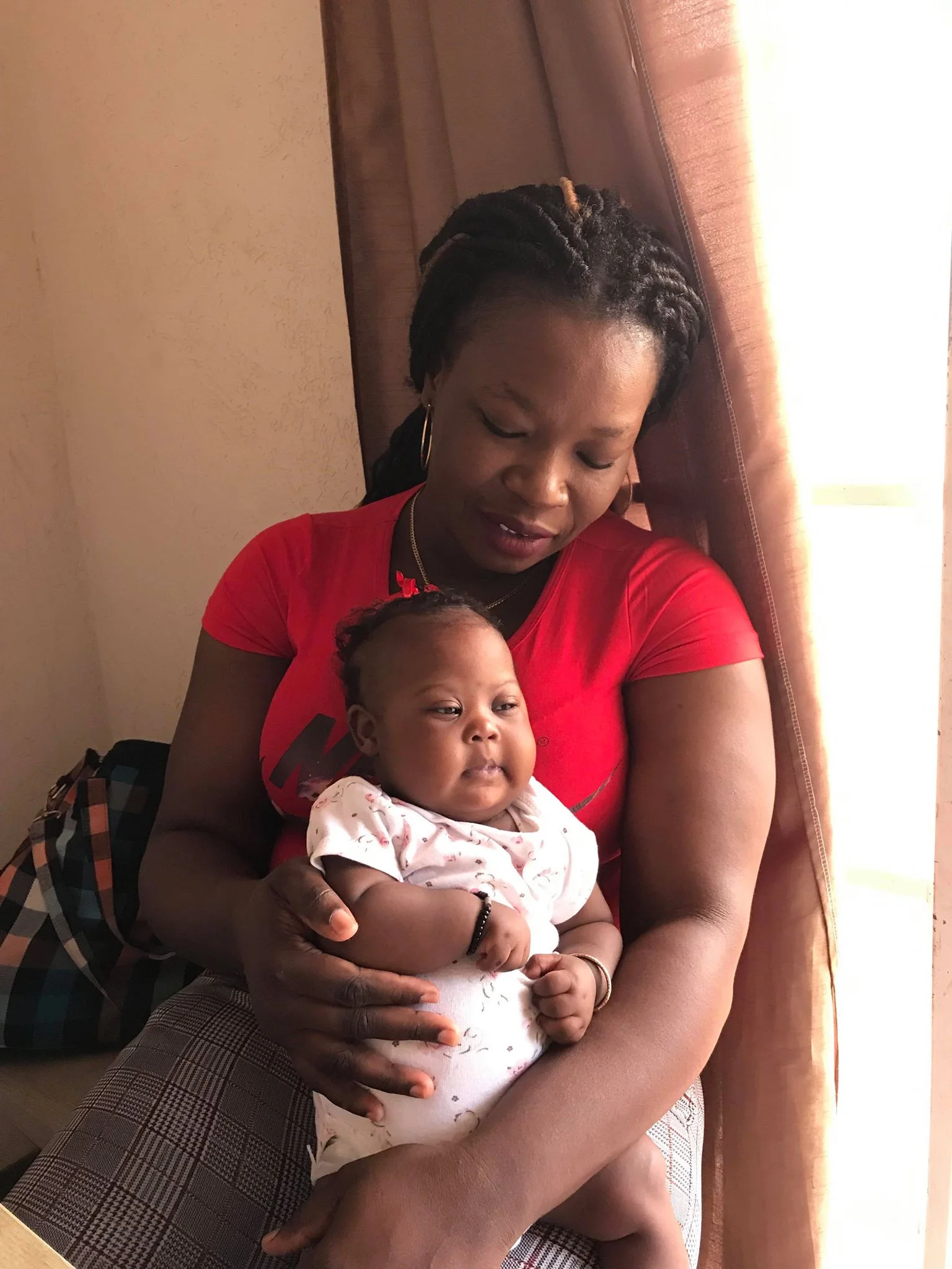 Baby Jahziah with her mom, Ephah.