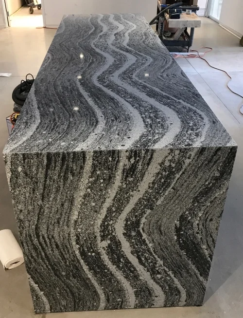 water fall leg granite counter