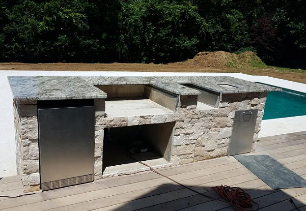 crema azul granite bbq