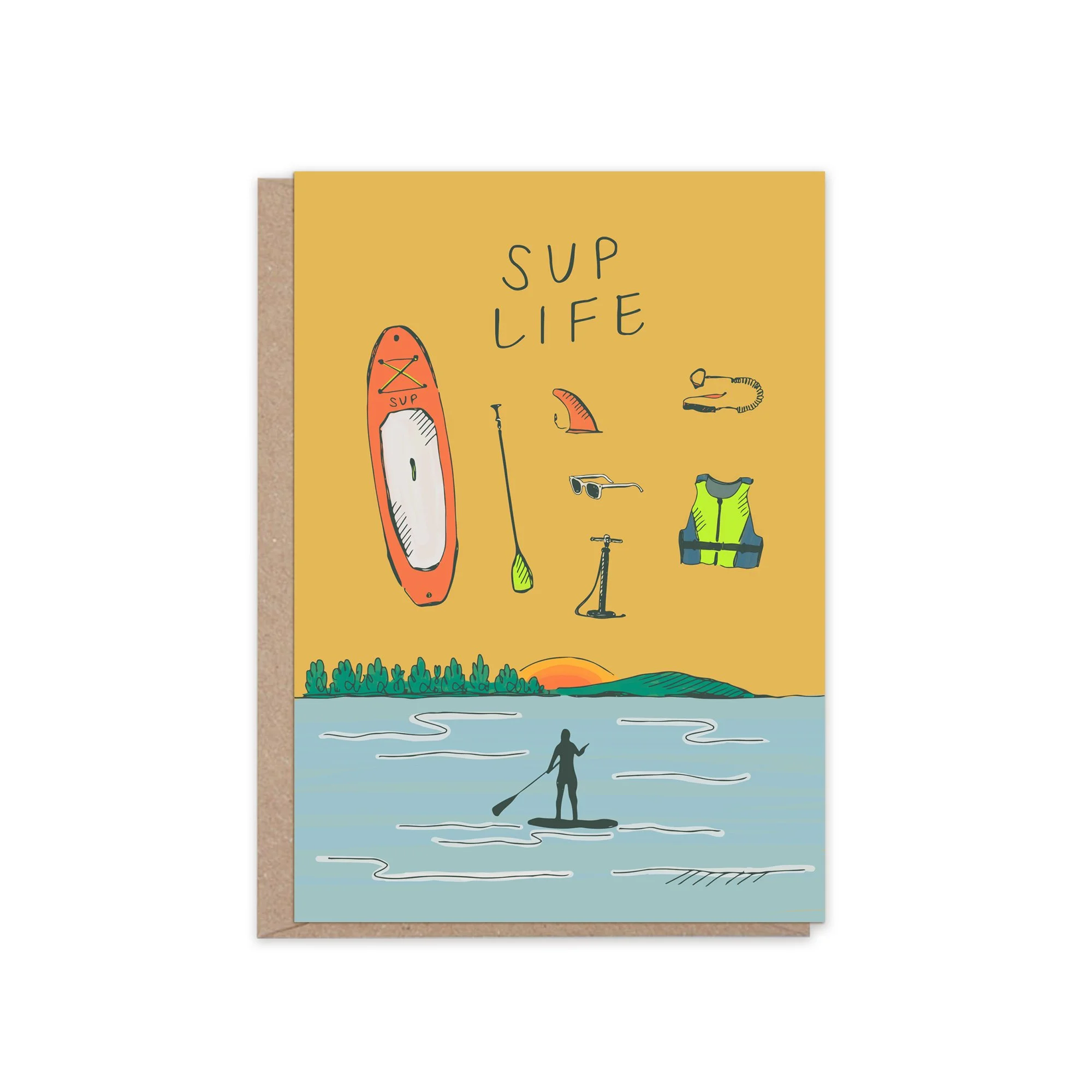 SUP Life Greeting Card | Paddle Boarding Birthday Card