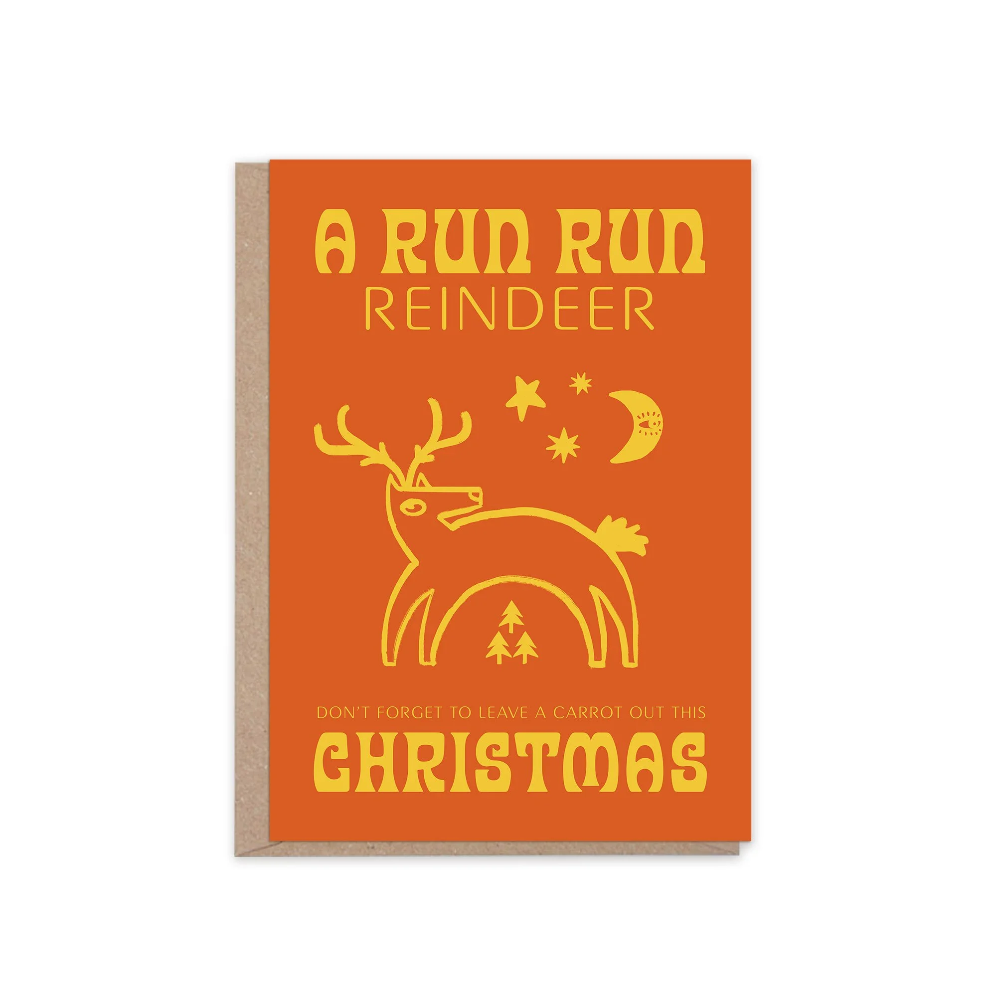 Run Run Reindeer Christmas Card