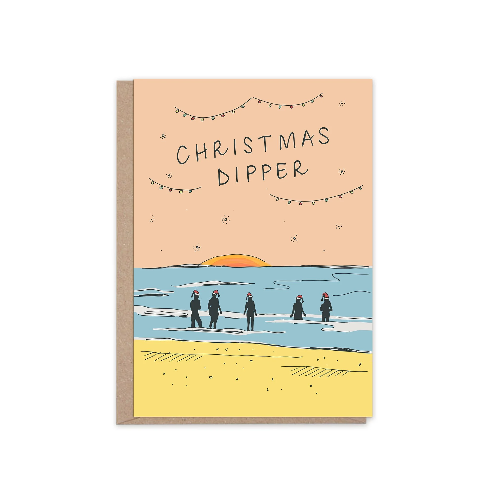'Christmas Dipper' Sea Swimming Christmas Card