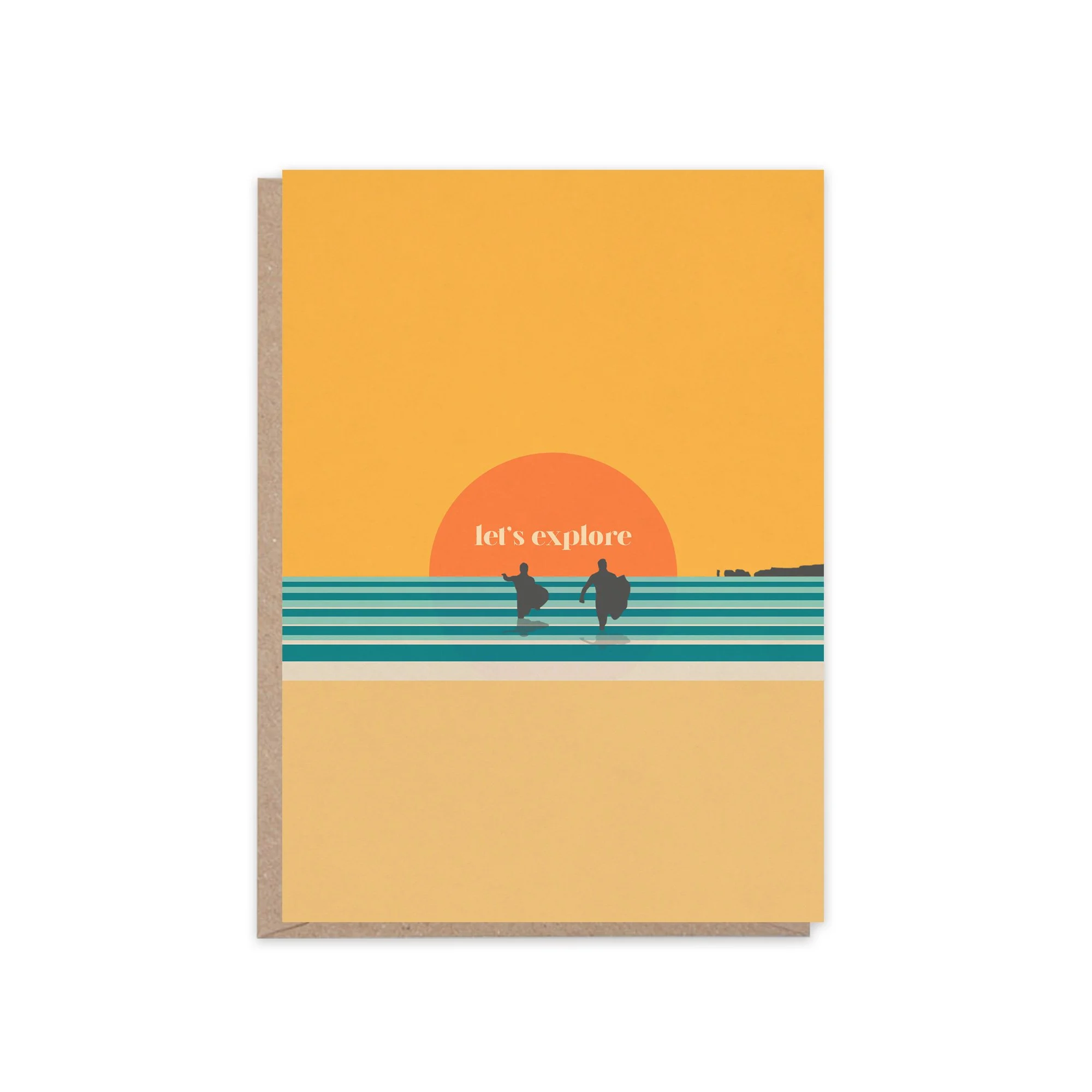 Let's Explore Greetings Card | Travel Adventure Themed Card