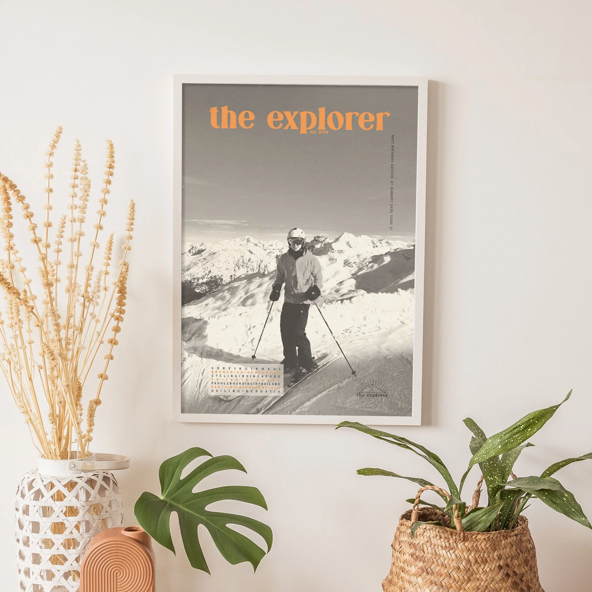 The Explorer | Personalised Milestone Birthday Print