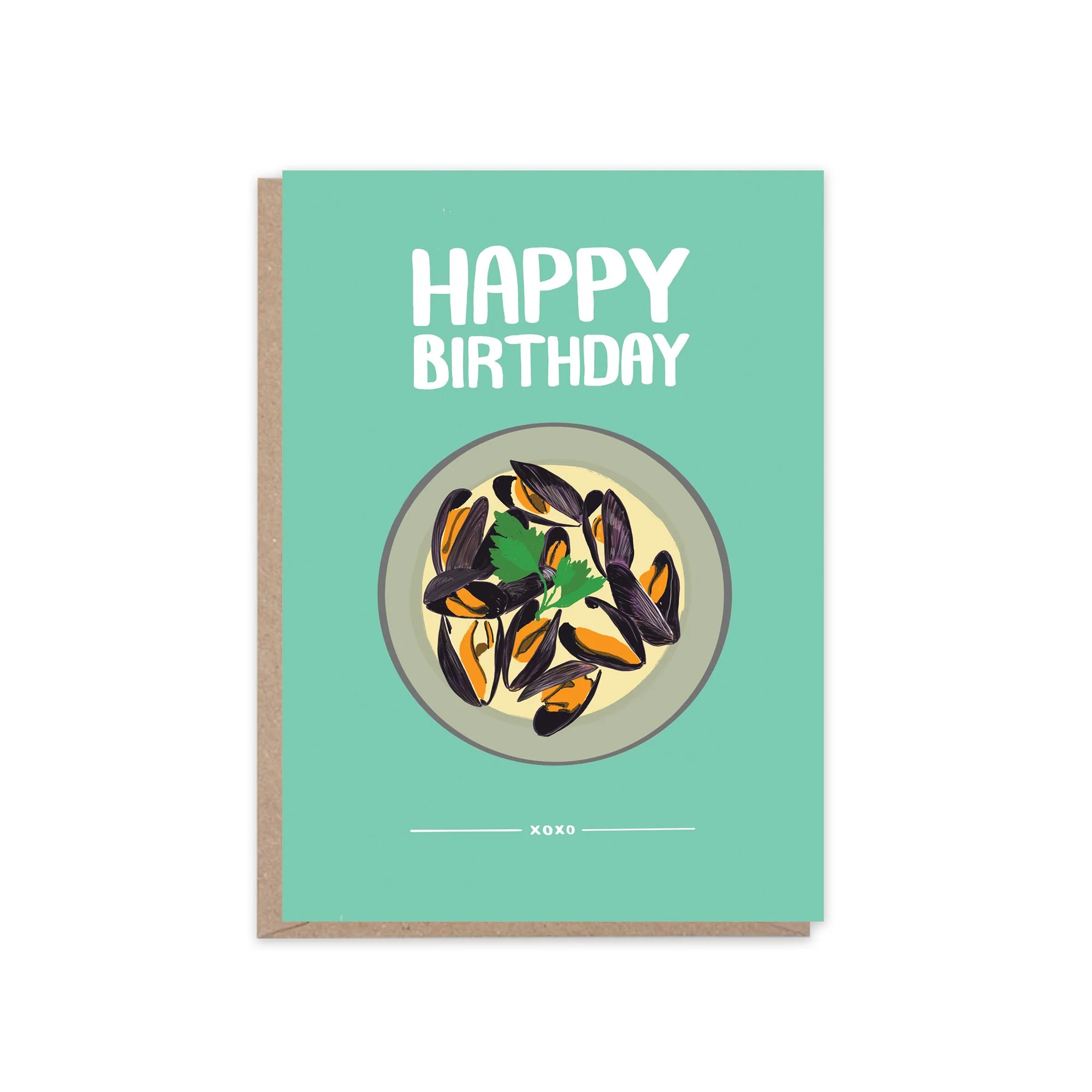 Mussels Birthday Card | Seafood Illustration Greeting Card