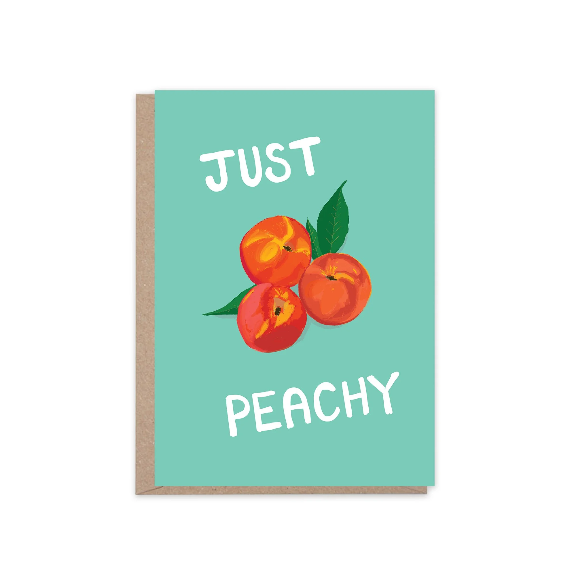 Just Peachy | Fruity Illustration Greeting Card