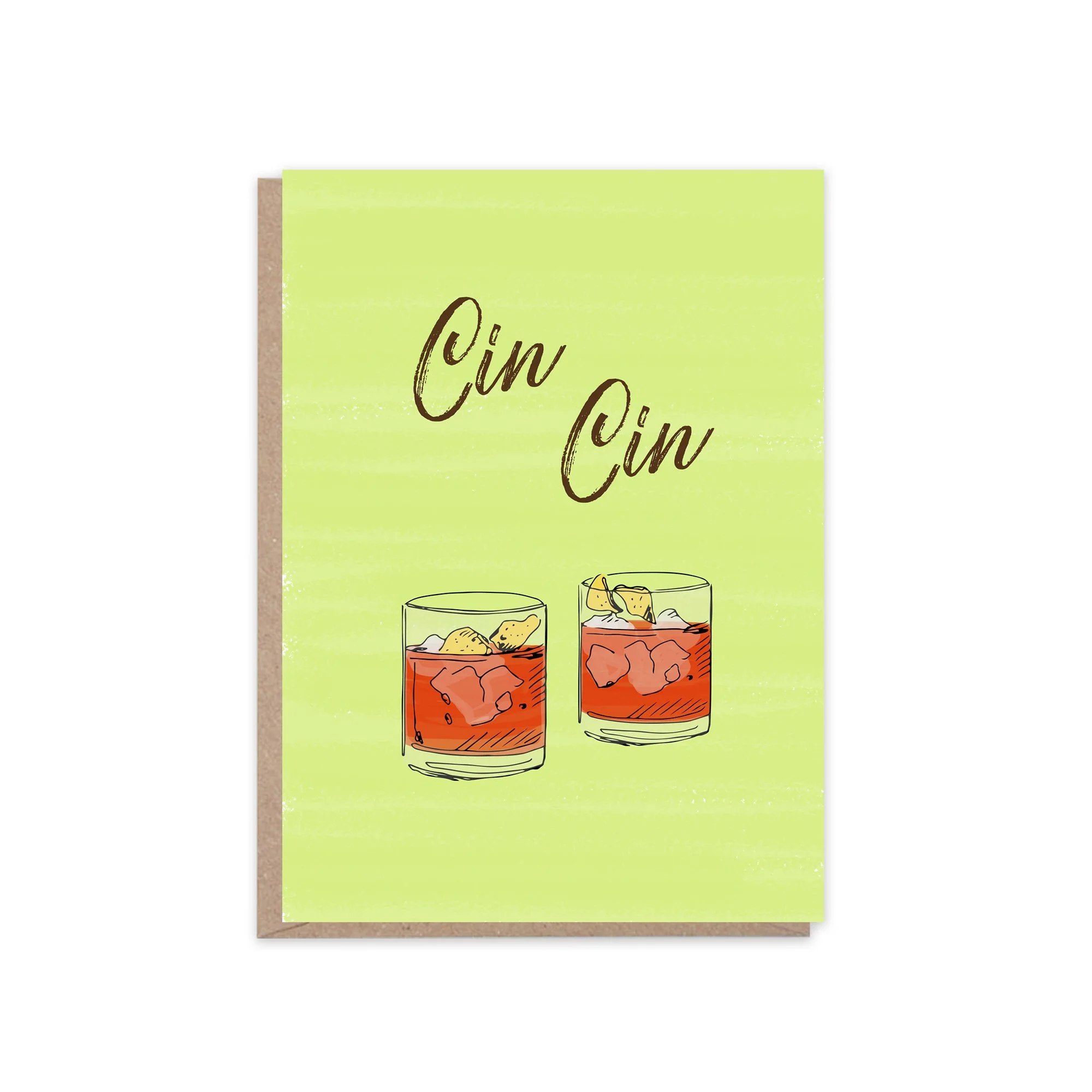 Cin Cin Cocktails Celebration Card | Negronis Greeting Card