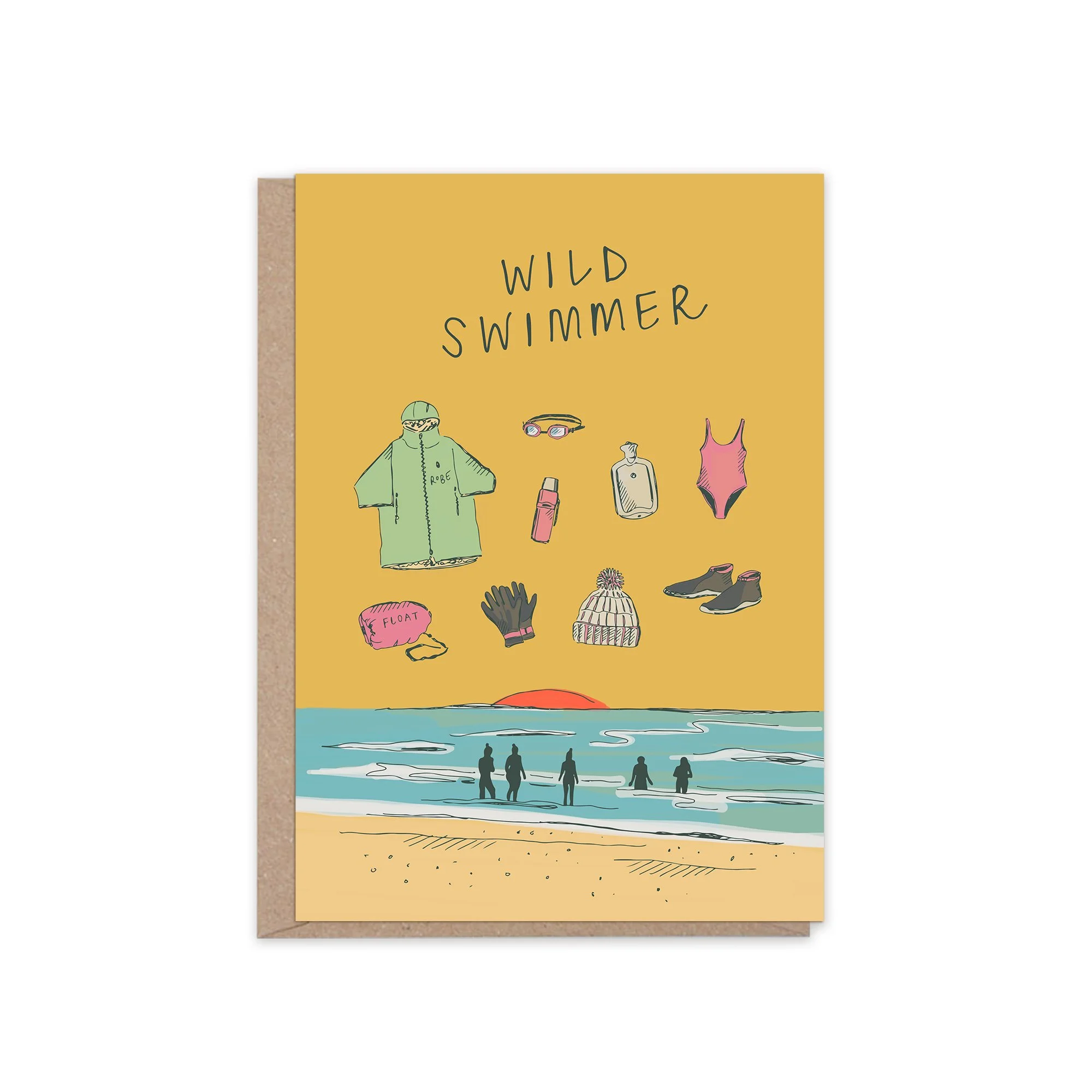 Wild Swimmer Greeting Card