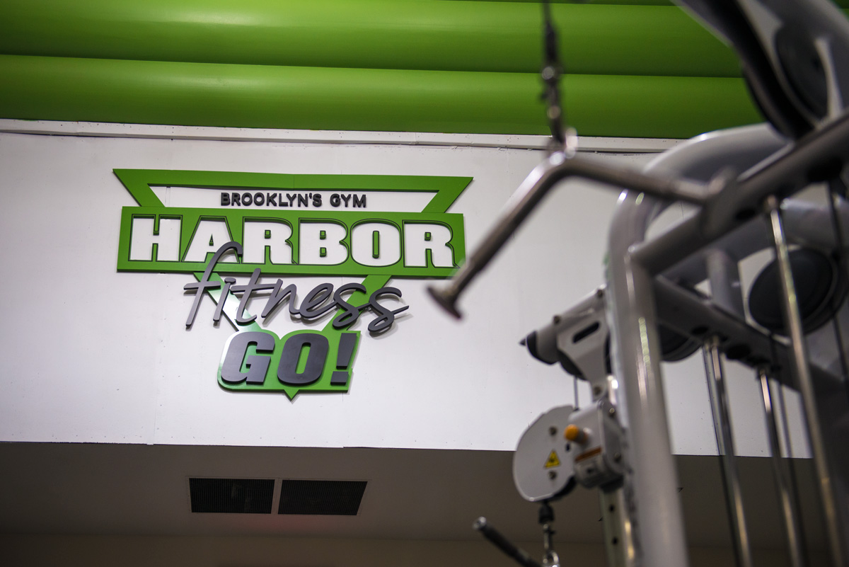 Harbor Fitness Marine Park Logo on Wall