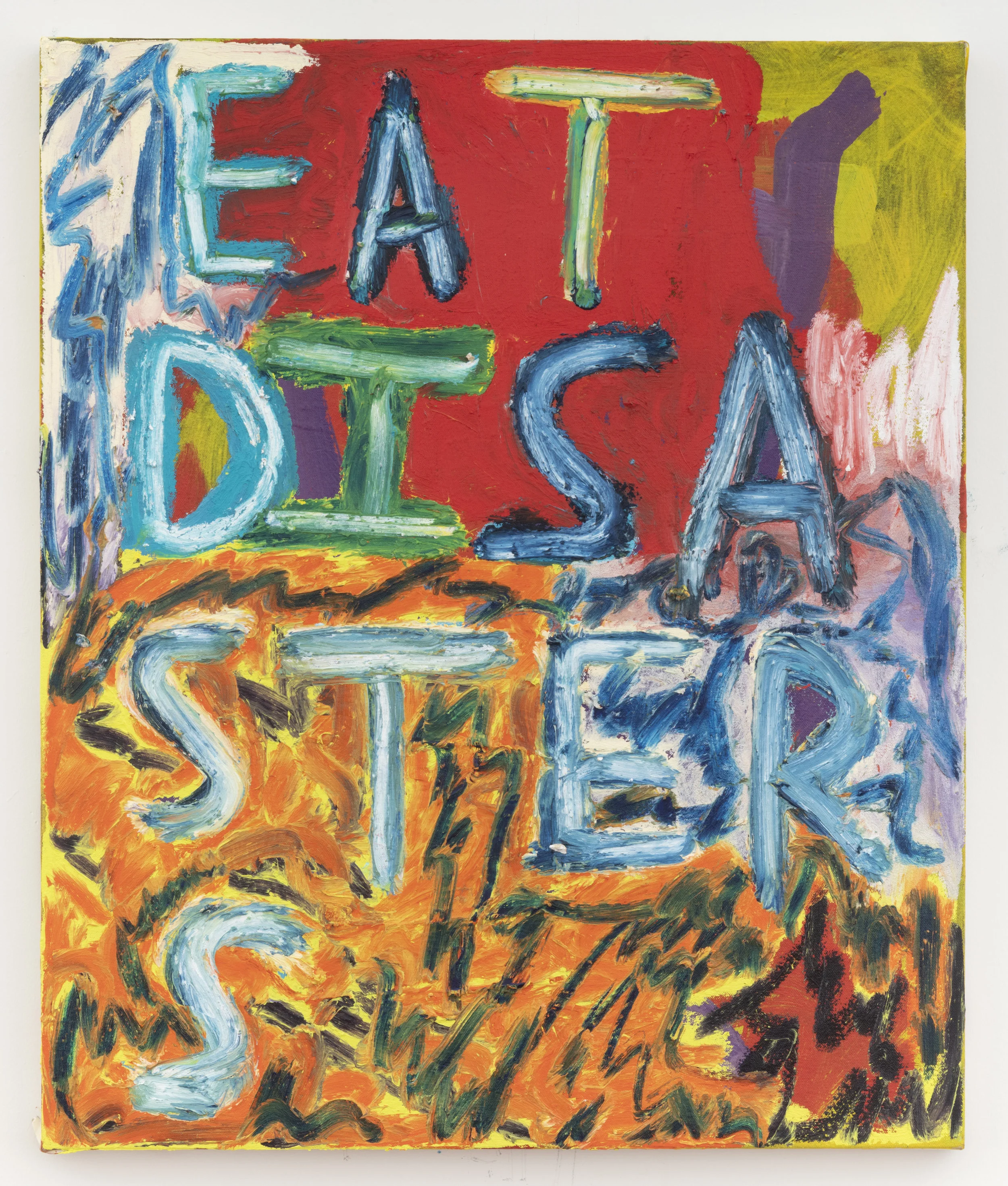 Eat Disasters, 2018 Oil and Acrylic on canvas 24 x 20 inches