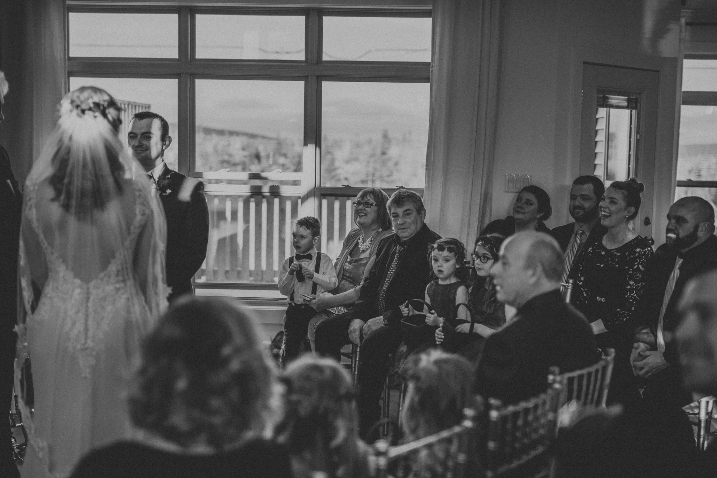 intimate at home wedding. Newfoundland wedding photographer. 