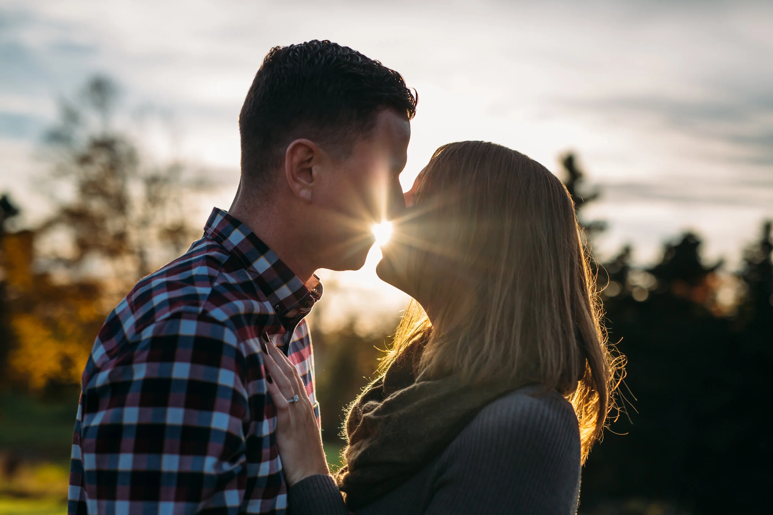 Conception Bay sunset engagement session 
