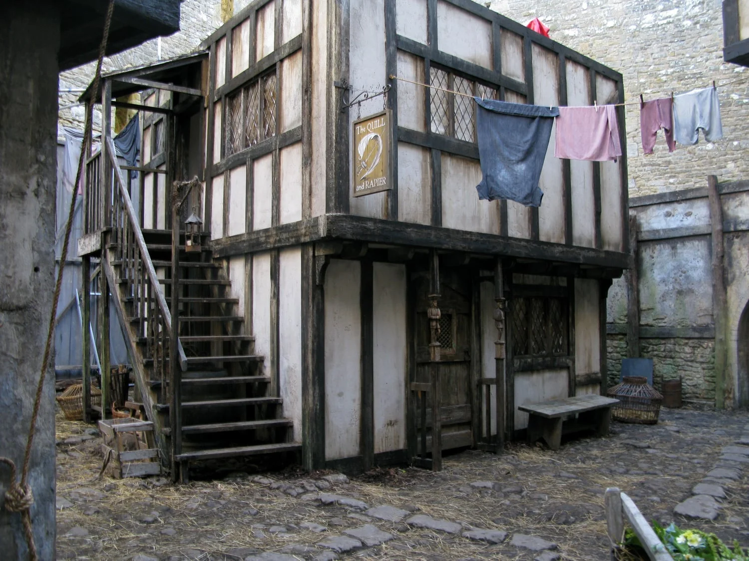  EXT. Quill &amp; Rapier - Set build on location 