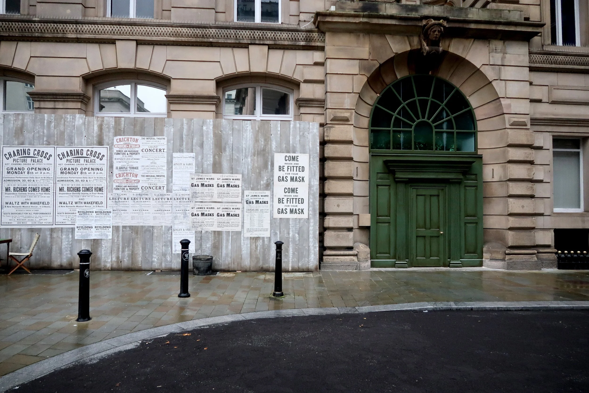 Glass doorway cover up &amp; timber hoarding 