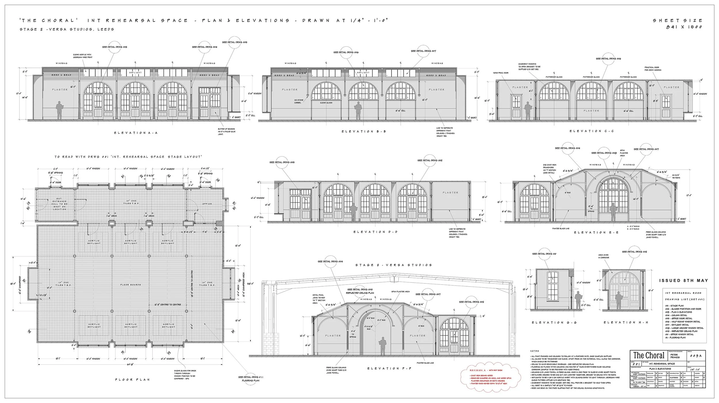 INT Rehearsal Room - Plan & Elevations