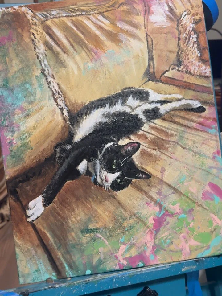 Had the joy of making this slinky boy.
.
.
.
.
.
#artcommisions #petpainting #catpainting #artistsofinstagram #artoninsta