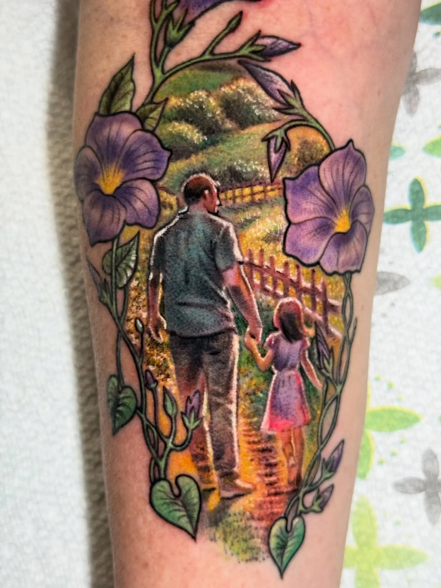 After a lot of thought, Brenda and I chose to honor her father through the memory of their first trip to Italy ❤️
.
.
.
.
#memorialtattoo #familytattoo #colorportraittattoo