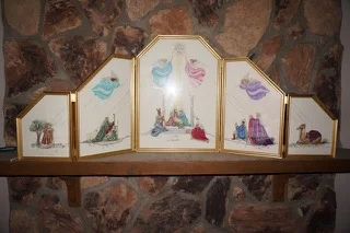 One of Paul's intricate cross-stitch creations