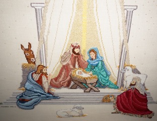 A detail of the above cross-stitch