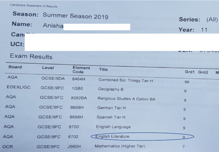 GCSE exam grades from letters (A* - G) to numbers (9-1)