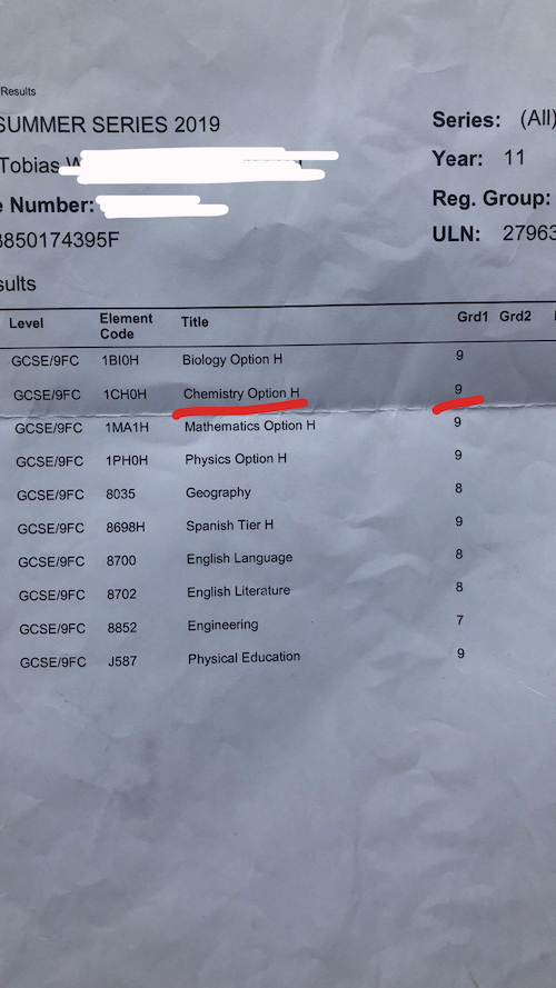 In the real thing (GCSE Chemistry) I scored about 20 marks above a 9 so it shows these techniques work!