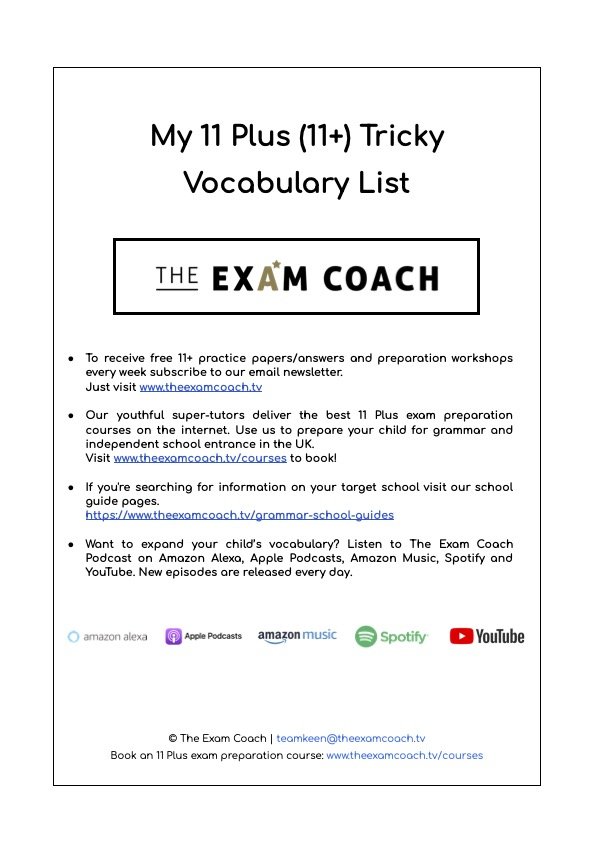 My Exam Coach 11 Plus (11+) Tricky Vocabulary List 1.jpg