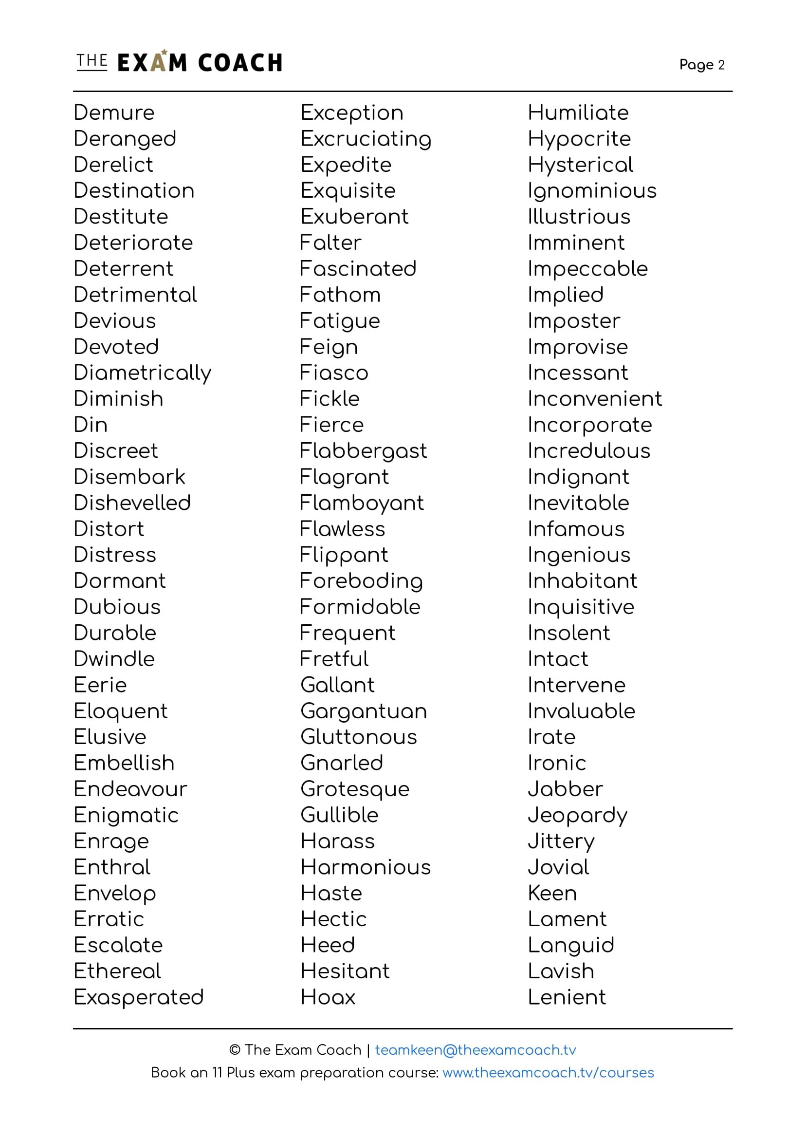 11 Plus 11 Tricky Vocabulary List 2022 The Exam Coach 11-plus-11-tricky-vocabulary-list-2022-the-exam-coach
