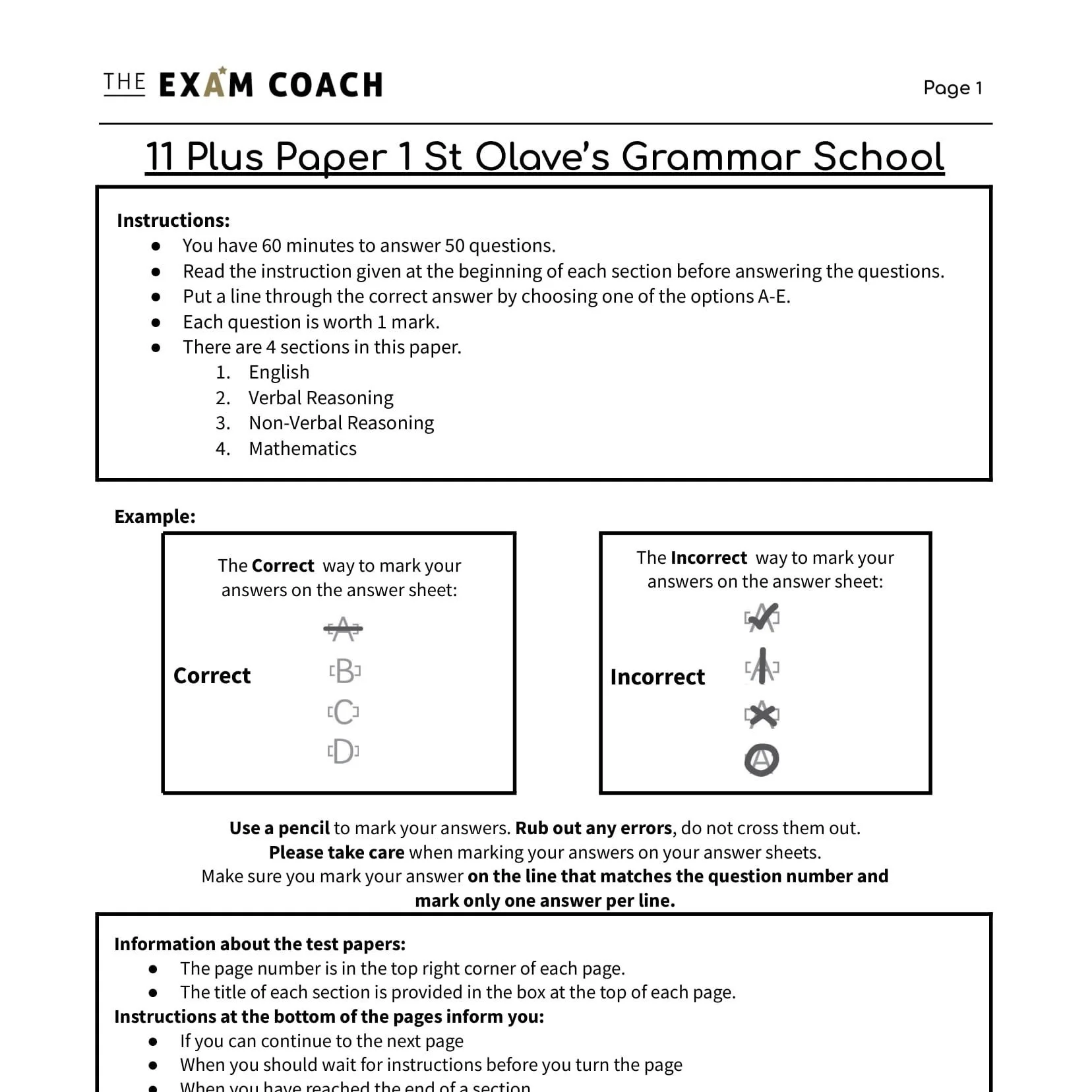 SAMPLE+The+Exam+Coach+St+Olave%27s+Grammar+School+11+Plus+Practice+Paper+Pack-2.jpg