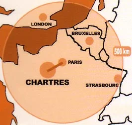 Image : carte de situation de Chartres.