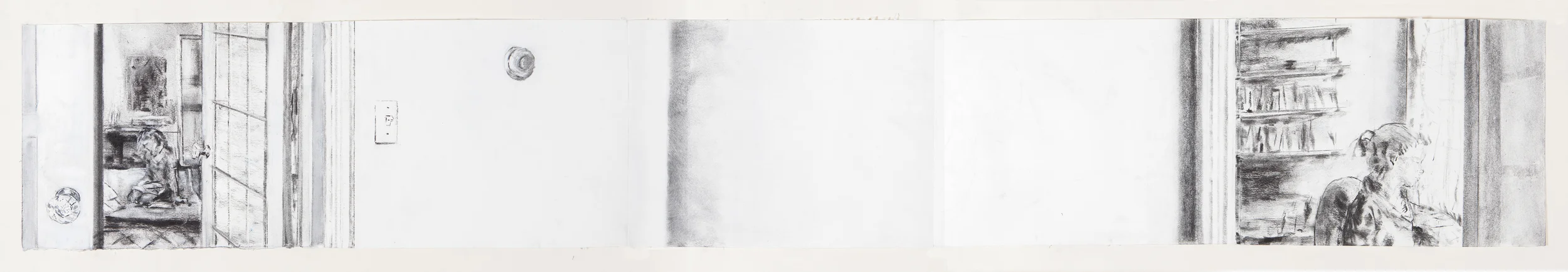 Interior #3 2014 Charcoal on paper 14" x 72"