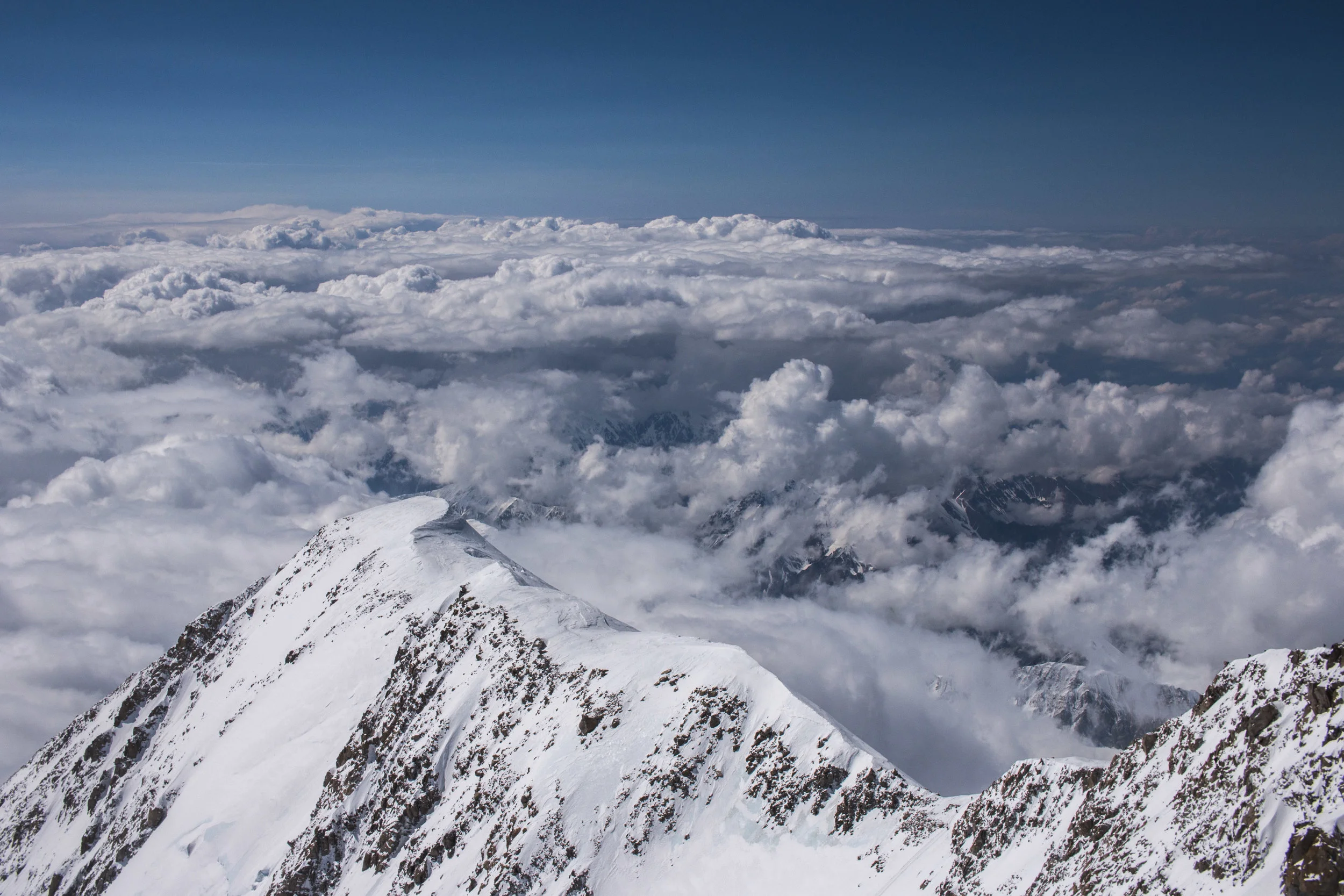 High above the clouds @ 17,200'.