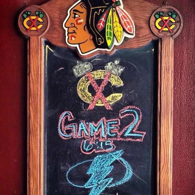 Go hawks!!!! #blackhawks #game2 #chicago #motherhubbrds #food #drinks #fun