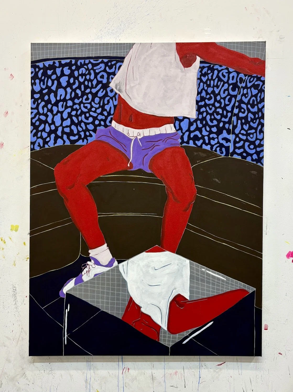 Little Monster, 2025, 91.44 x 121.92cm, Gouache, oil, on canvas