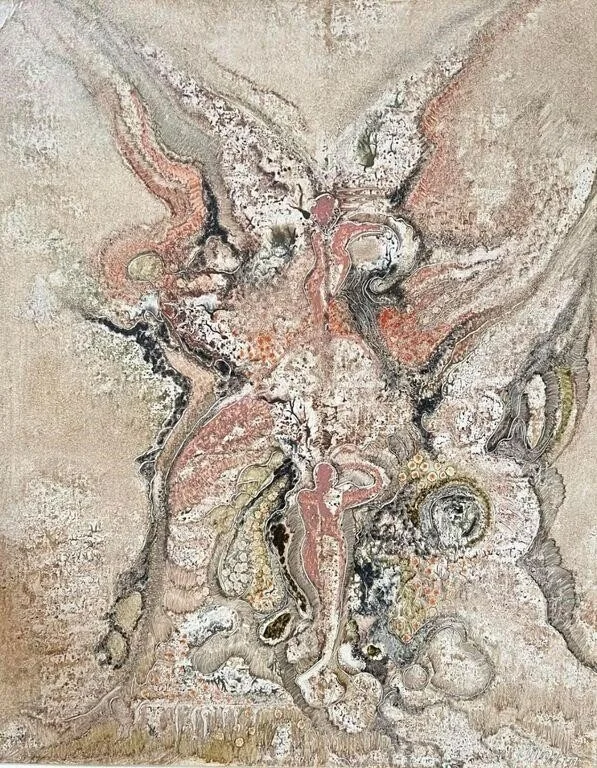 Olsen 7, oil on board, Abstract with Hidden Figures, 19.5 x 16.jpg