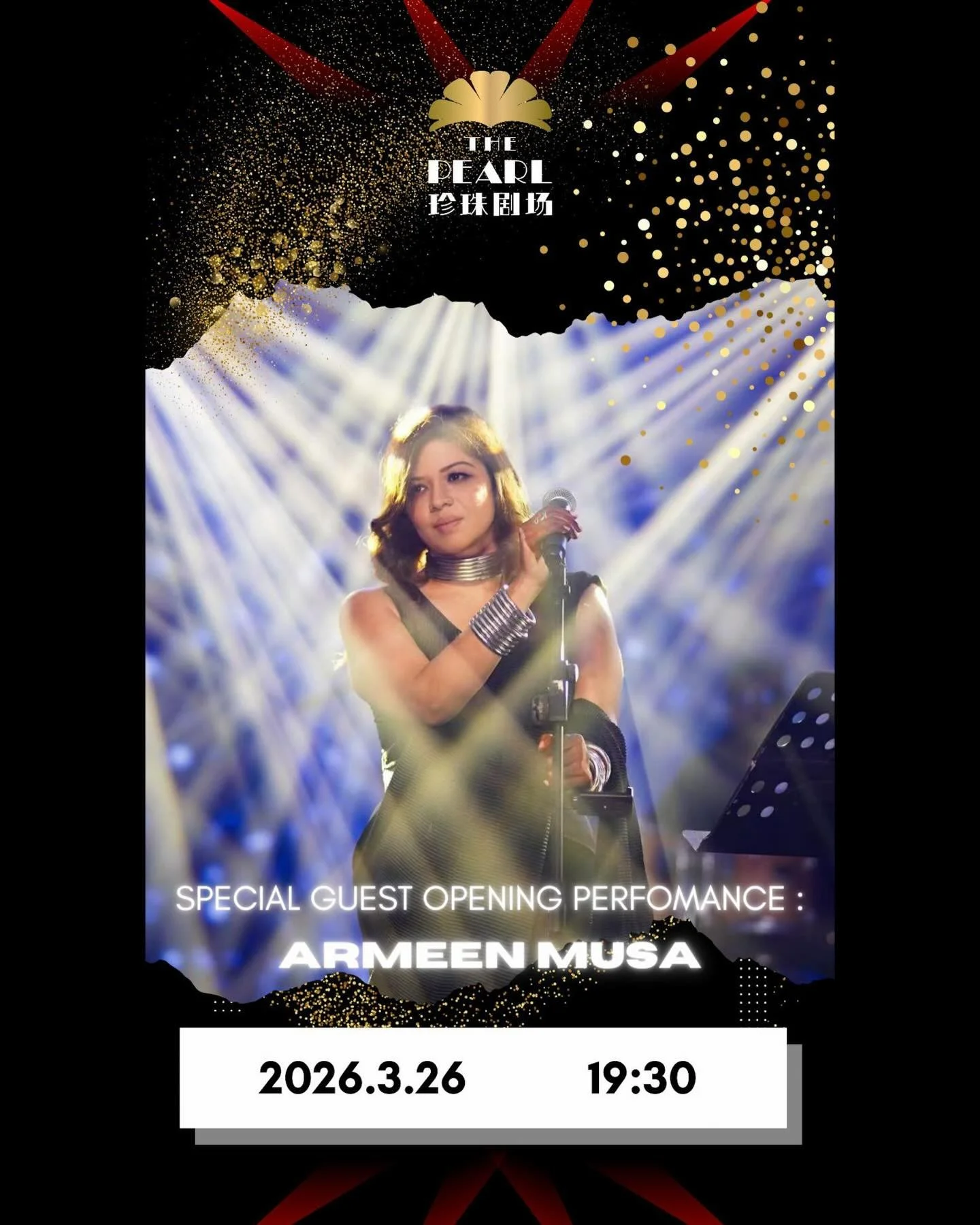 Delighted to be performing in this beautiful venue @thepearlshanghai on March 26th.
Ticket details on my website armeenmusa.com/tour (link in bio.)

Shanghai peeps, see you- excited to meet both Bengali and International friends in this world music v