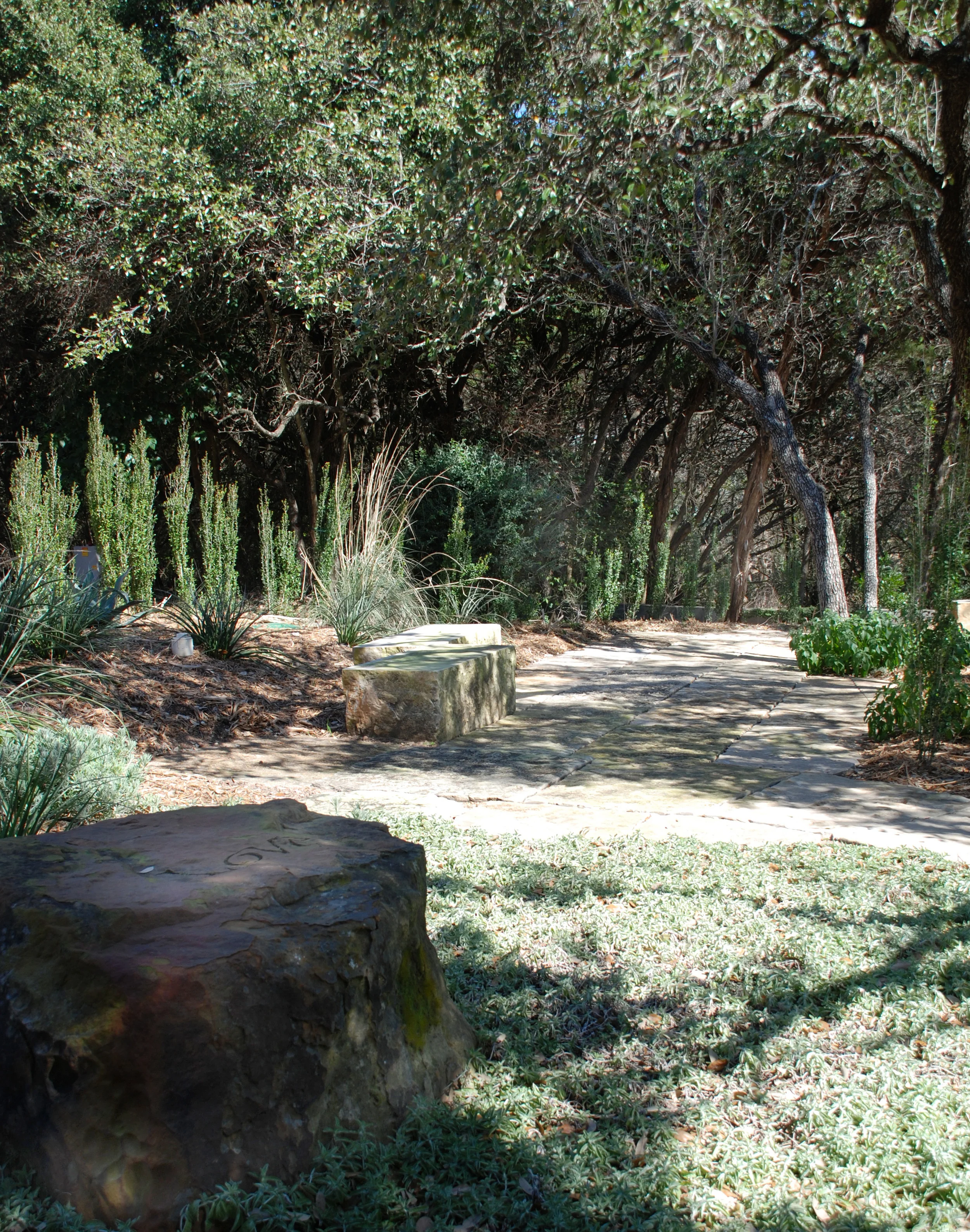 SOTH MEMORIAL GARDEN LOVE BOULDER AND PATH.jpg