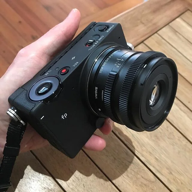 New camera. Sigma fp. Very interesting camera indeed. Hybrid cine / stills machine. It has some software issues but overall a camera for the future. Most digital cameras are designed by committee but Sigma hasdesigned a camera with a clear vision for simplicity and the future of lens based media in mind. #sigmafp #minimalism #photography #camera #sigma45mm #cinematography #fullframe #profilm #art #japanesedesign