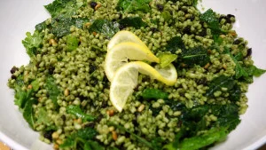 Kale Barley Salad with Ultra Lemony Kale Pesto