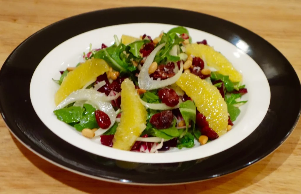 Radicchio Salad with Fennel, Oranges & Pine Nuts