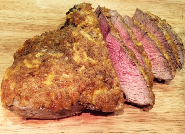 Cheddar-Crusted Steak in a Bag