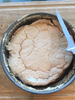 Gently go around edges with a thin knife and remove sides of springform.