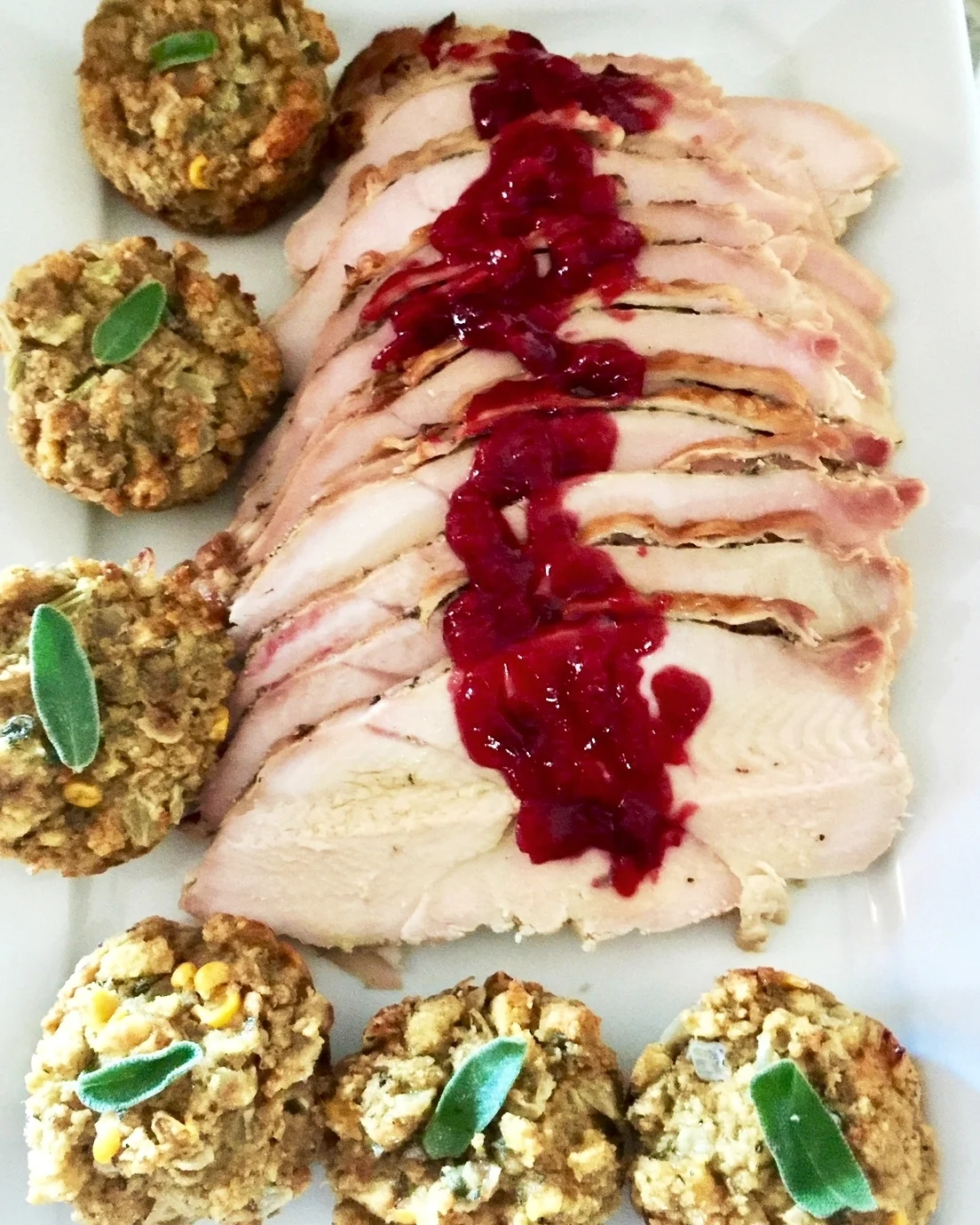 Turkey Breast with Warm Port, Cranberry, Orange Sauce cranberry sauce recipe . and Cornbread Stuffing Muffins