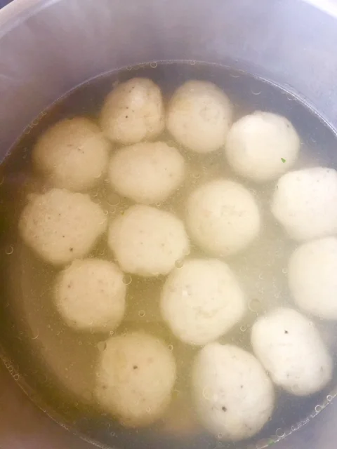 After they are cooked, the water is cloudy. That explains the poor photo.