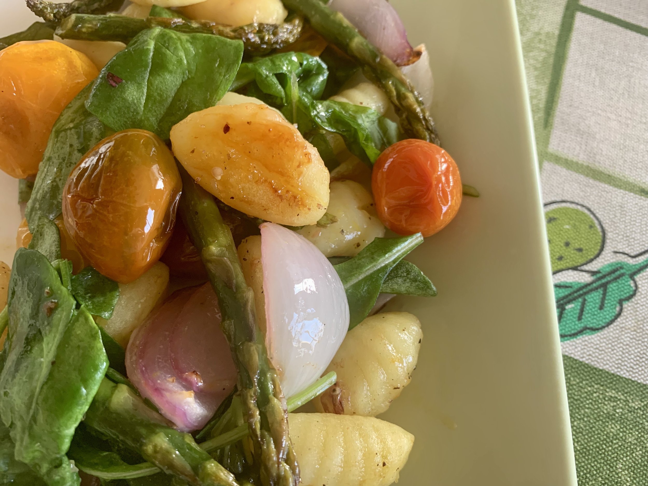 Sheet Pan Gnocchi with Tomatoes &amp; Asparagus