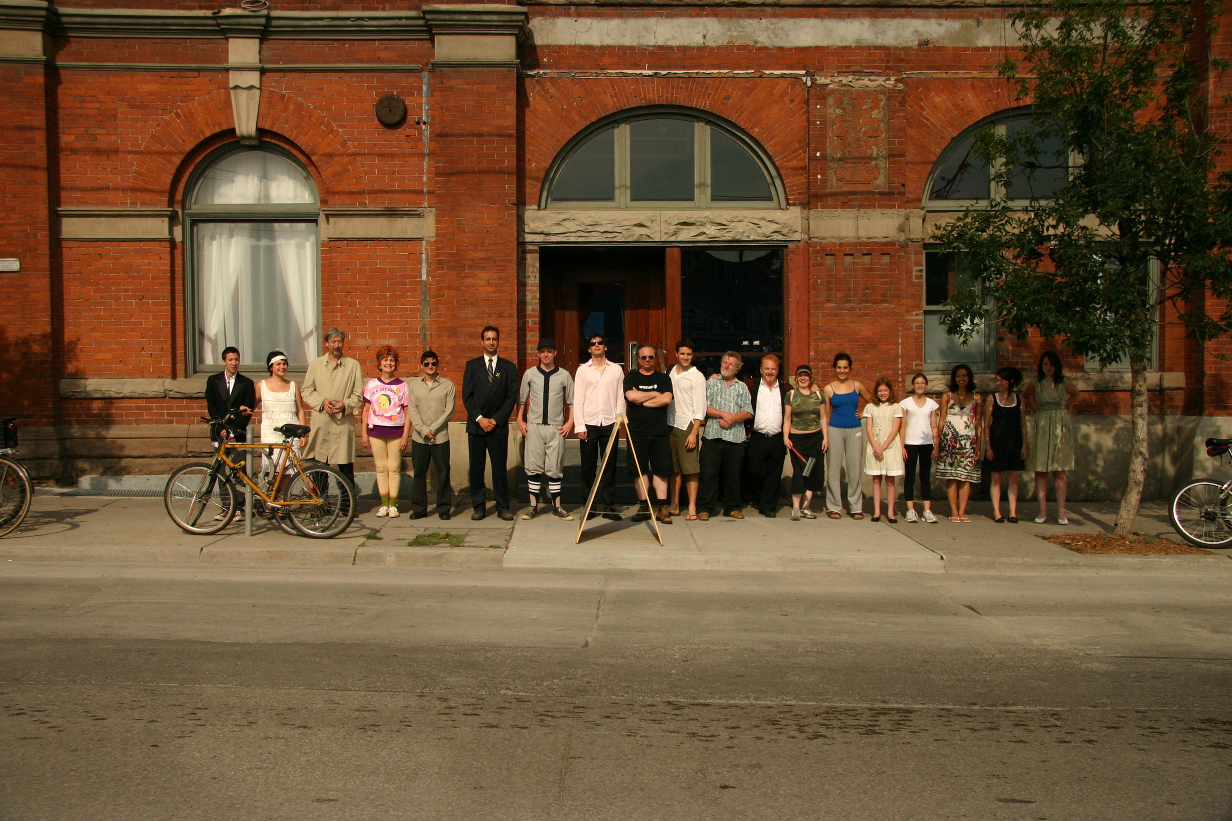  The Cast of  The Gladstone Variations  outside The Gladstone Hotel in Toronto 