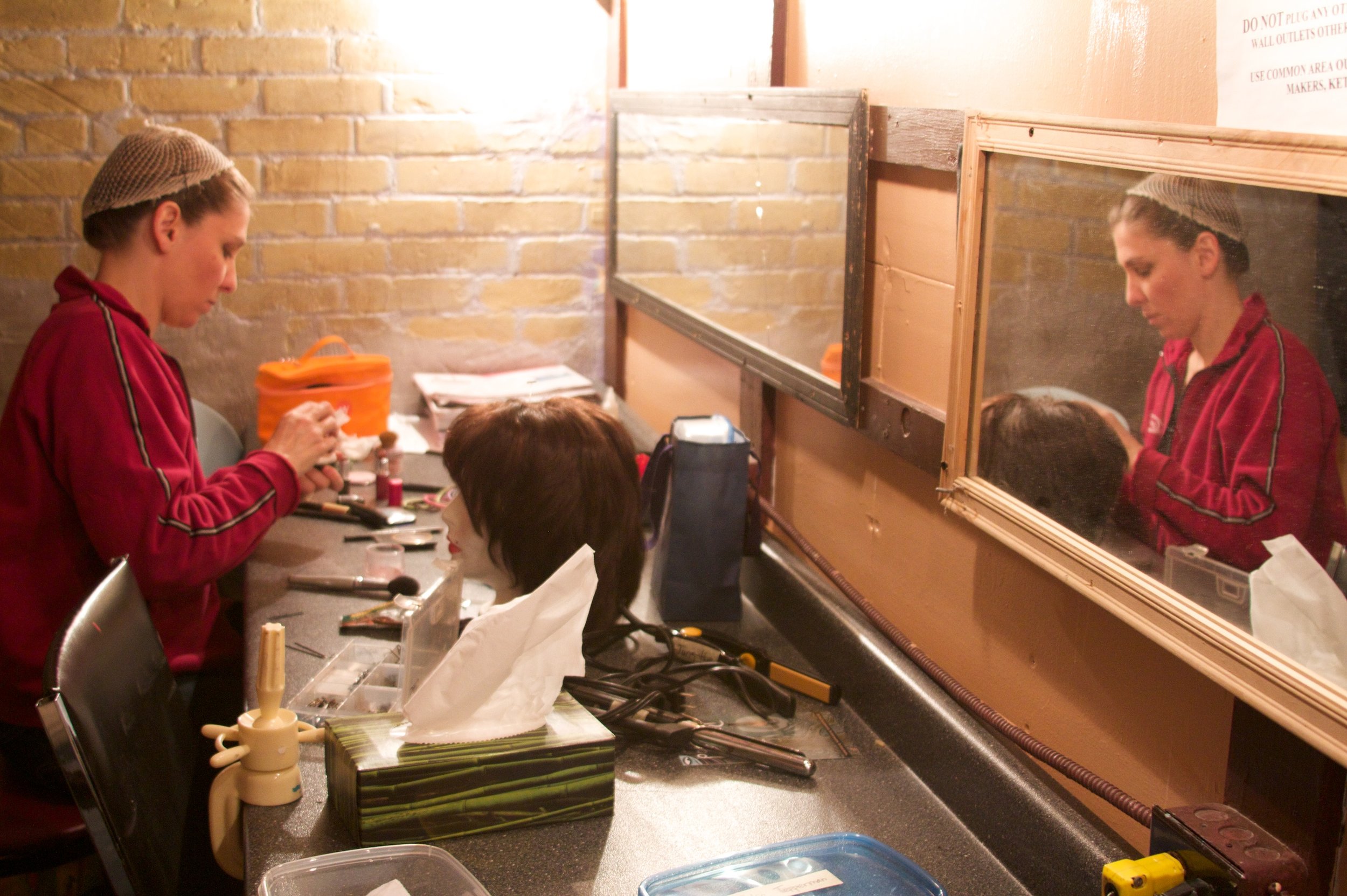  Diane Flacks in her dressing room. 