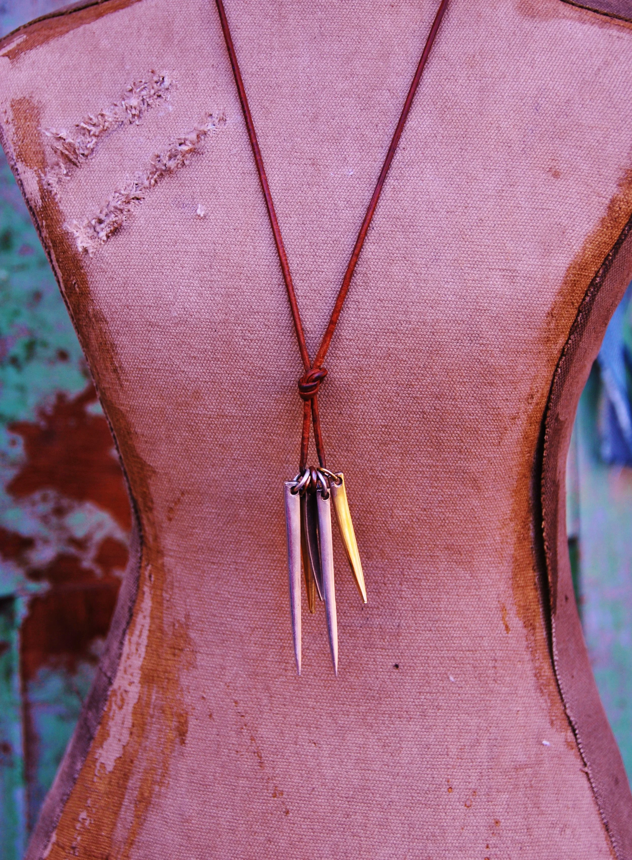 Leather Multi Metal Fork Necklace.jpg